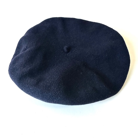 Vintage Polo Ralph Lauren "MARINE" Navy Blue Beret Wool Classic, Made in France - Picture 2 of 5